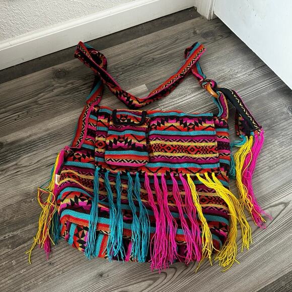 tejidos caymi hippie satchel bag - Picture 1 of 3